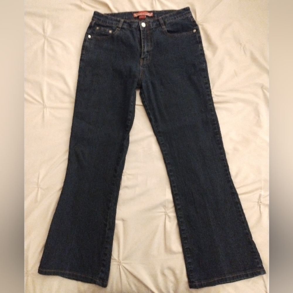Cos Jeans Women's Bootcut Embroidered Stretch Denim Jeans Size 8